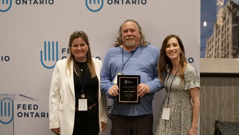 Gleaners Food Bank receiving their leadership award.