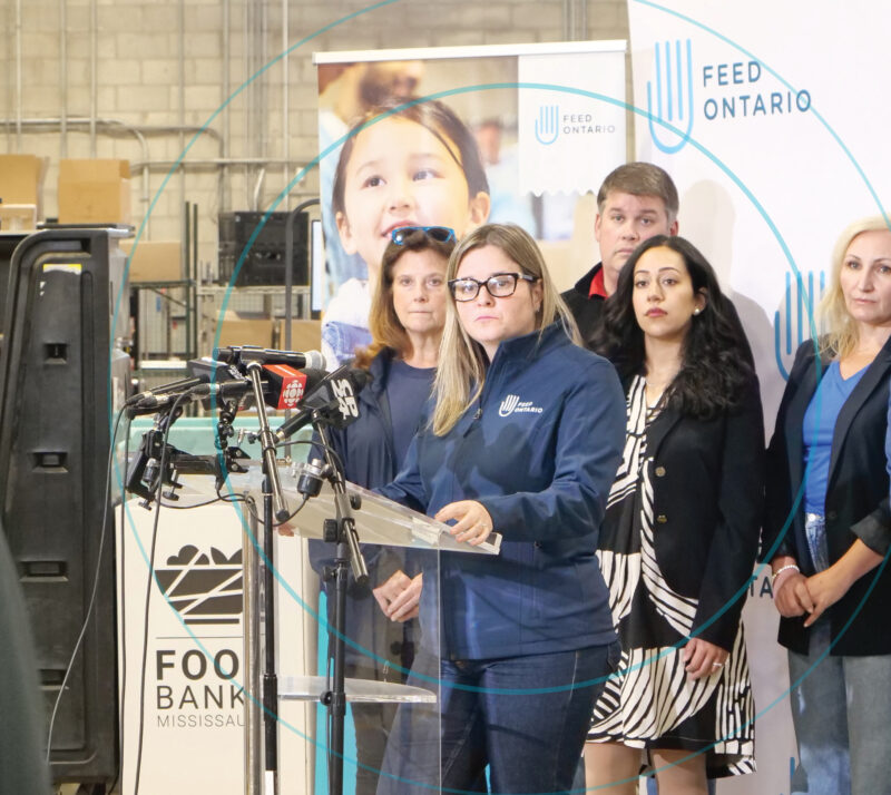 Our CEO, Carolyn Stewart, leading our Hunger Action Month press conference.